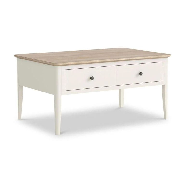 Marlow Coffee Table - 2 Drawer - White