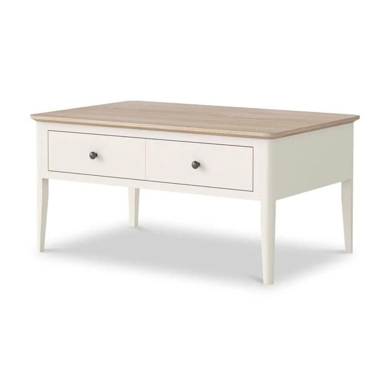 Marlow Coffee Table - 2 Drawer - White
