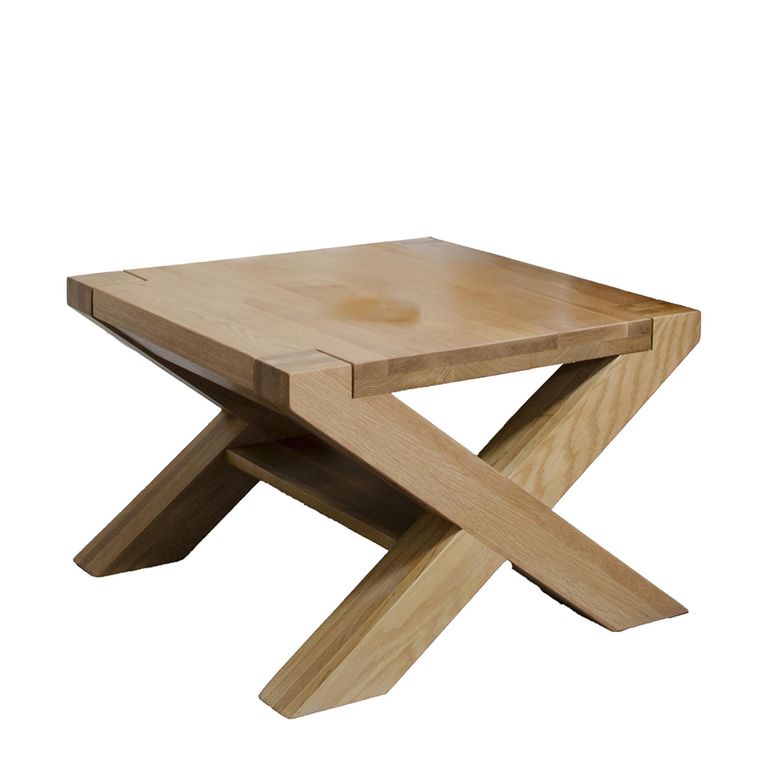 Trend Coffee Table - Square - with X Legs - Oak