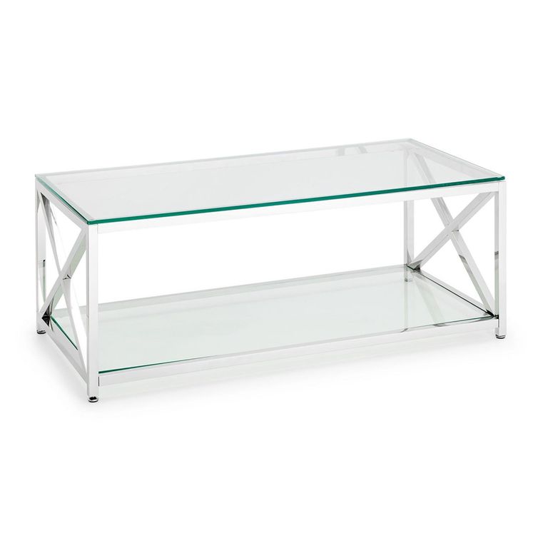 Miami Coffee Table - 120cm - Glass and Chrome