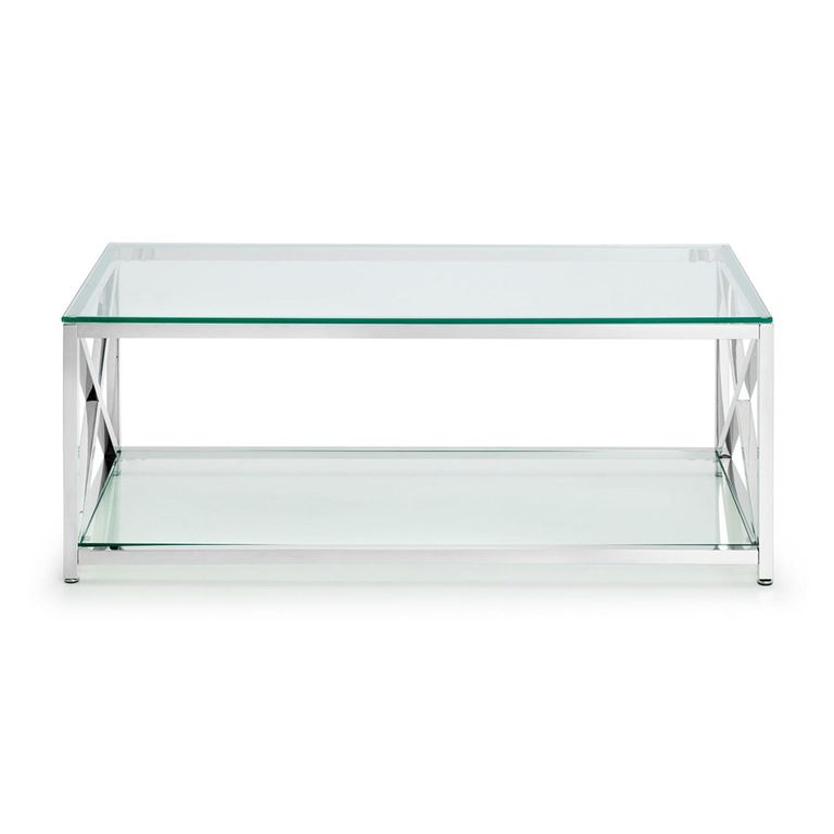 Miami Coffee Table - 120cm - Glass and Chrome