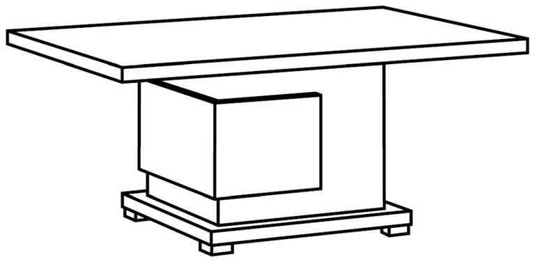 Milo Grey Pedestal Coffee Table