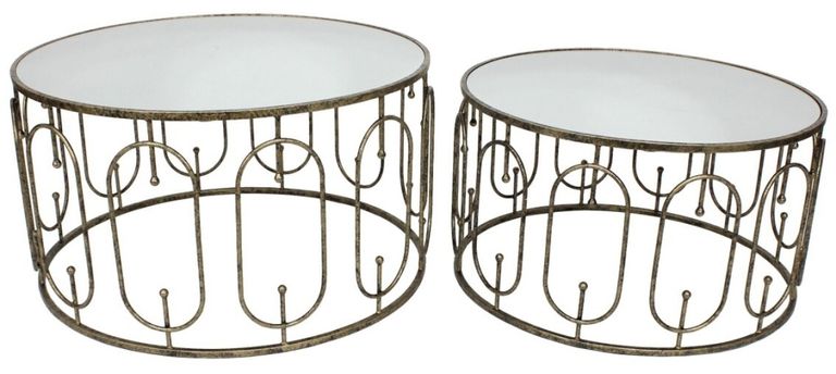 Estela Coffee Table - Antique Gold - Set of 2
