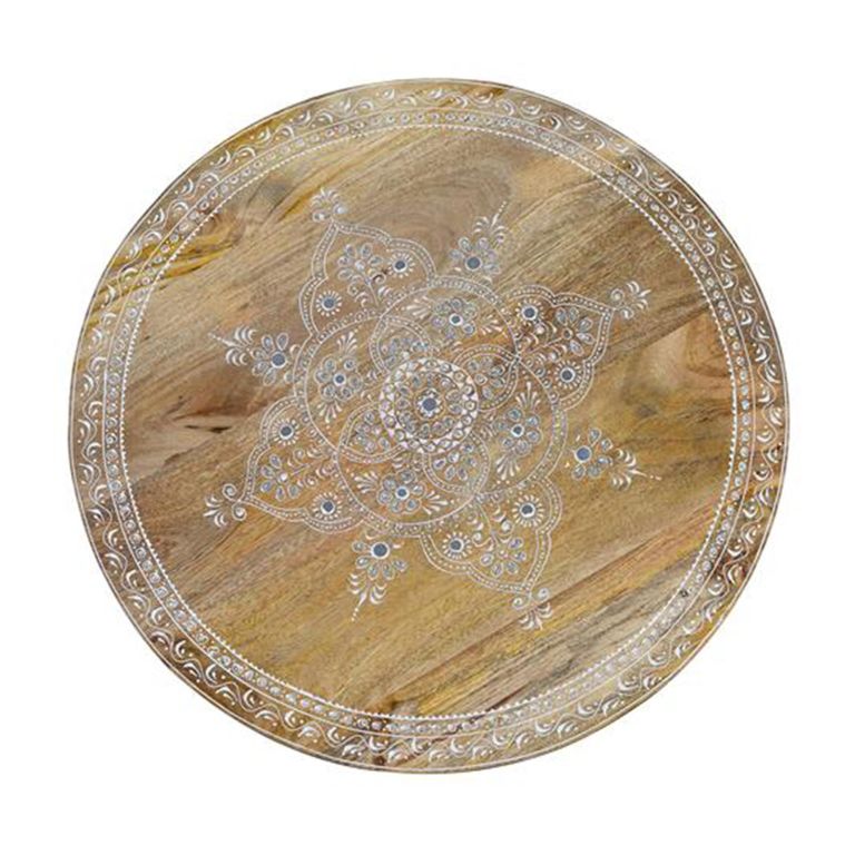 Minziro Coffee Table - Mango Wood - Painted - Round - Set of 2