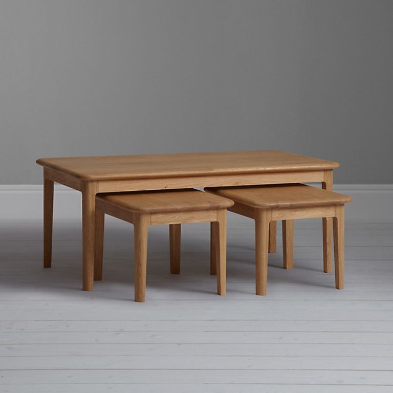 Modena Nest of 3 Coffee Tables - Oak