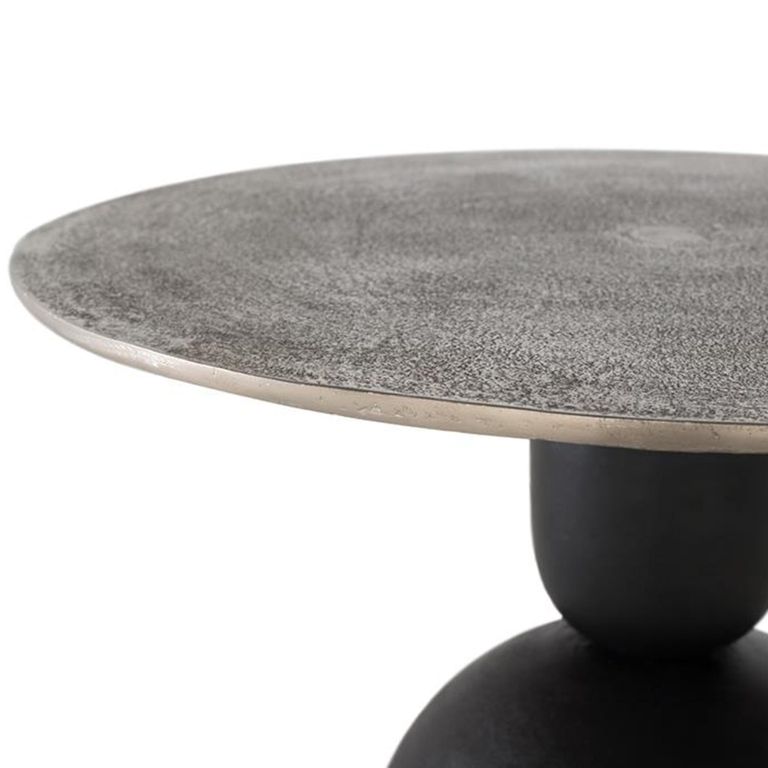 Narberth Coffee Table - Grey Metal - Round