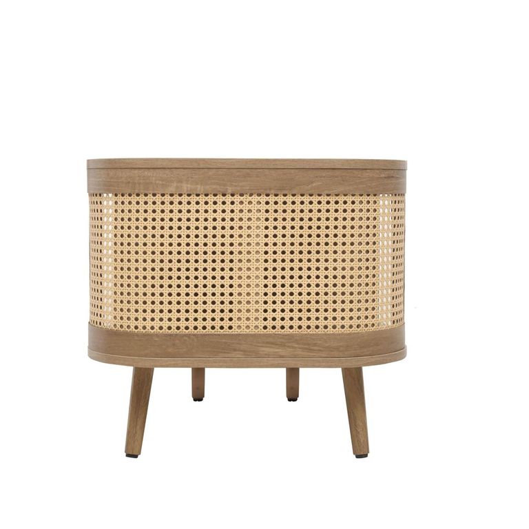 Noah Coffee Table - 110cm - Oak and Rattan