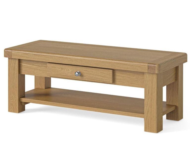 Normandy Coffee Table - 1 Drawer - Oak