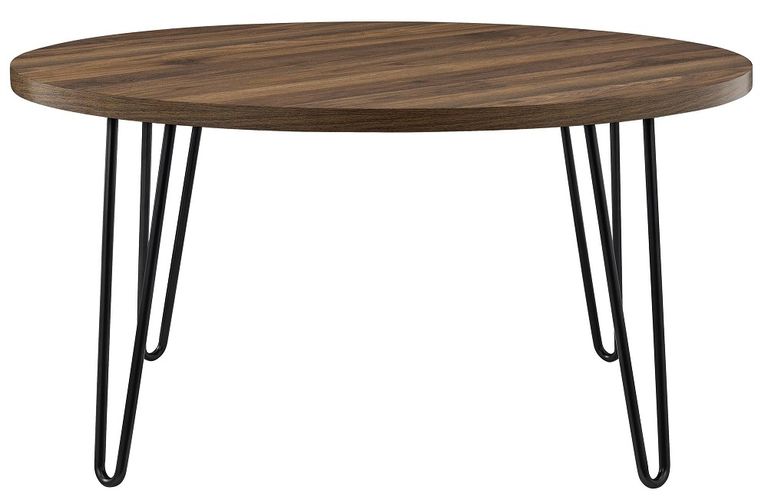 Obion Retro Round Coffee Table in Walnut - 3615222COMUK