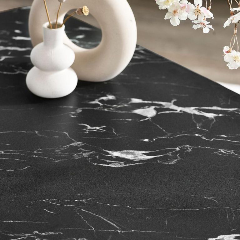 Olympus Coffee Table - 60cm - Round - Black Marble Effect