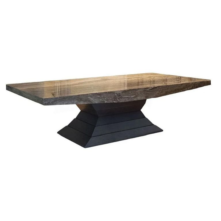 Opera Coffee Table - Marble with Wooden Base - Variation Available