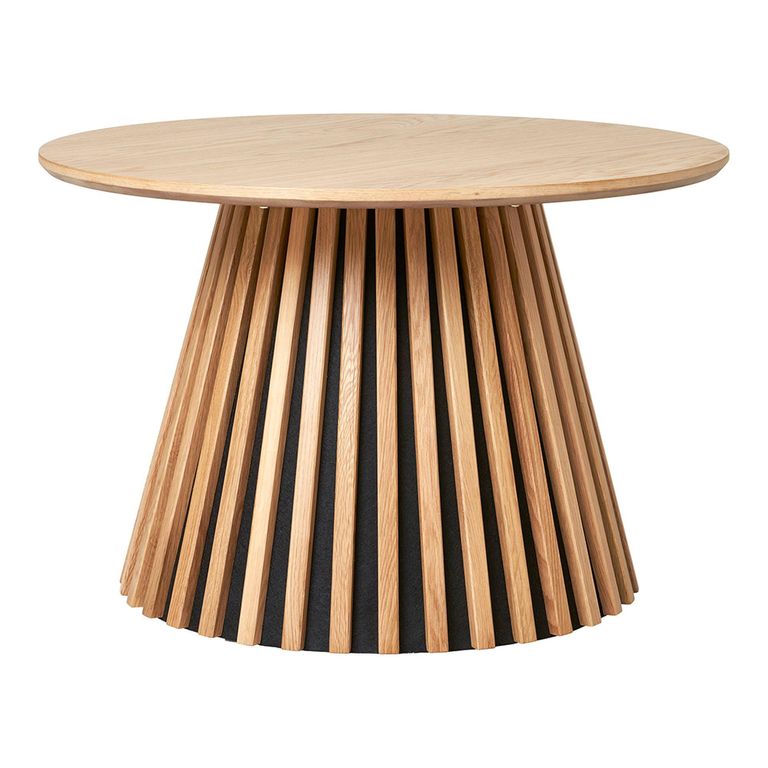 Osaka Round Coffee Table - Slatted Base - Oak