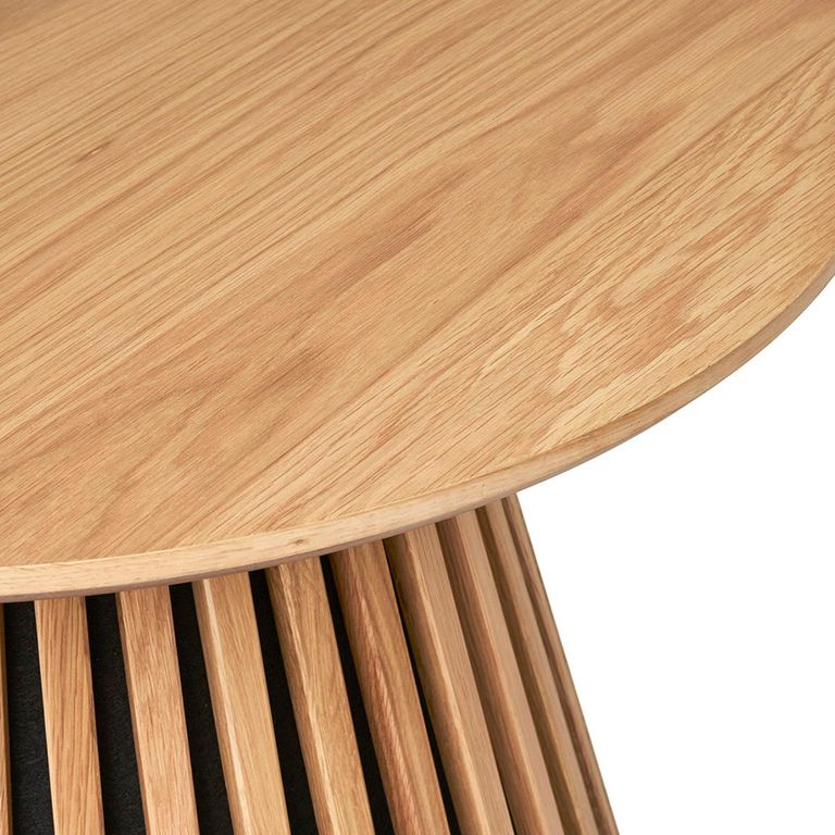 Osaka Round Coffee Table - Slatted Base - Oak