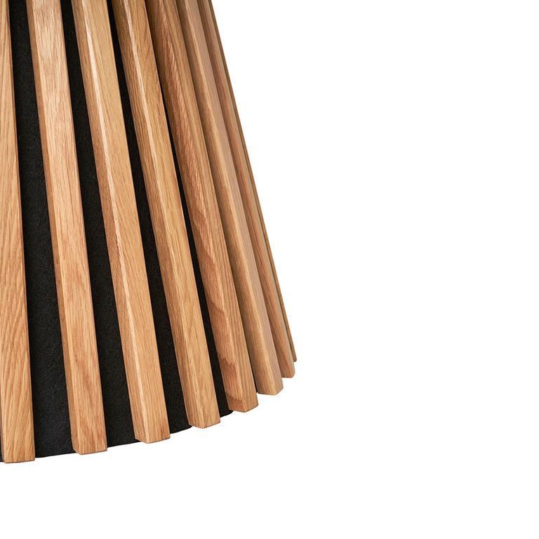 Osaka Round Coffee Table - Slatted Base - Oak