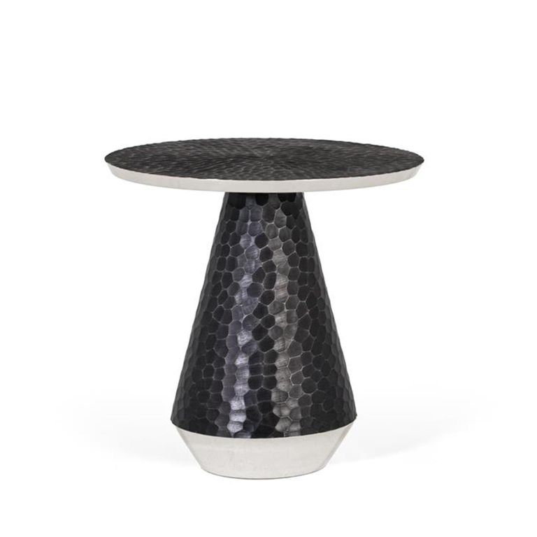Palermo Grey Metal - Round Small Coffee Table