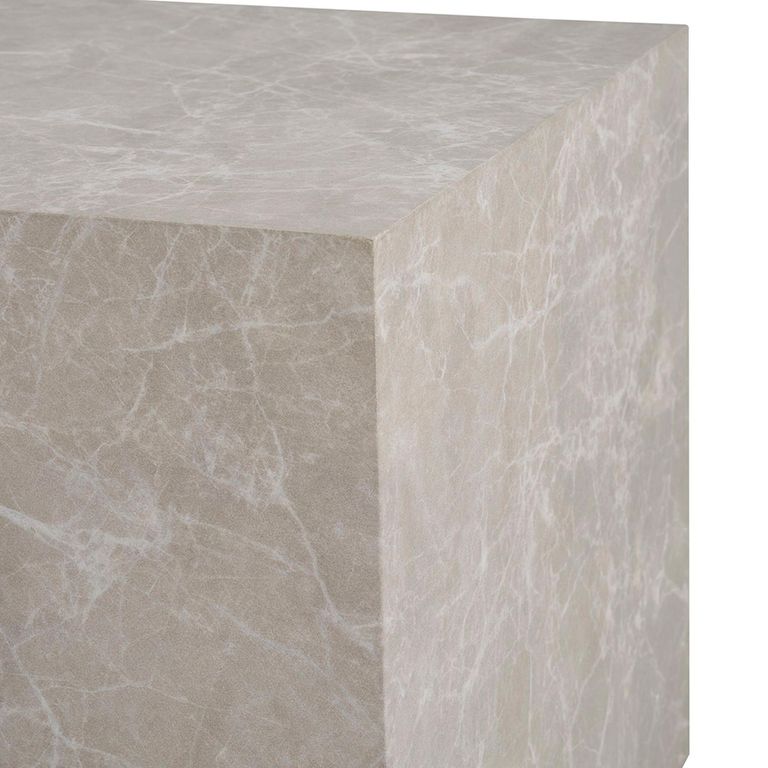 Prague Coffee Table - Set of 2 - Beige Marble Effect