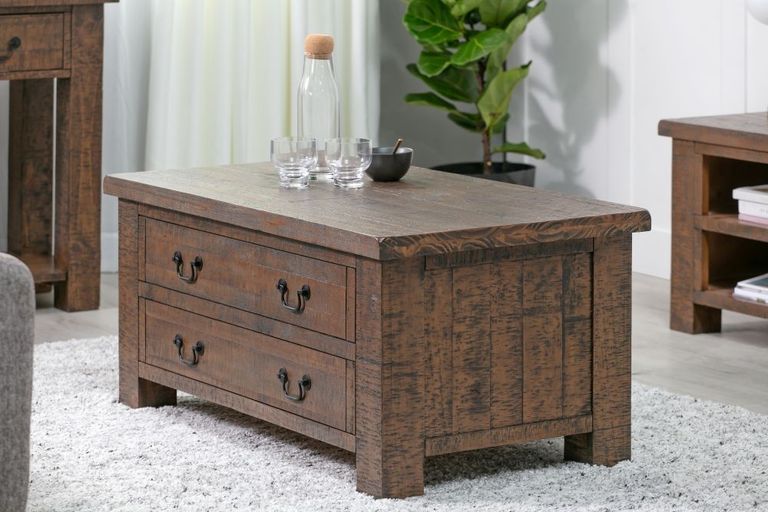 Reclaimed Pine Storage Coffee Table