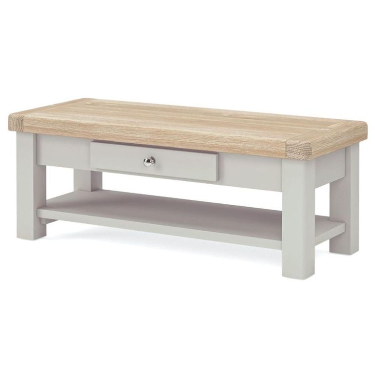 Salcombe Coffee Table - 1 Drawer - Grey Oak