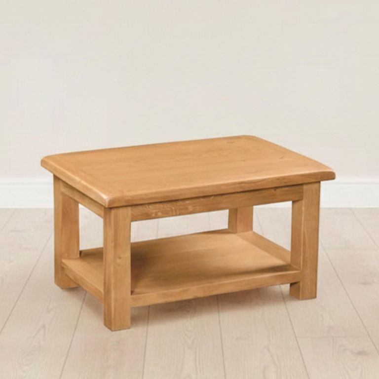 Salisbury Premium Large Coffee Table - with Shelf - Oak