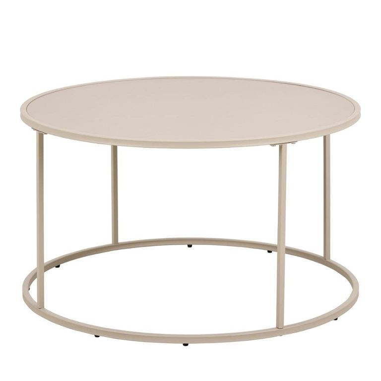 Seaford Coffee Table - Round - Grey Melamine