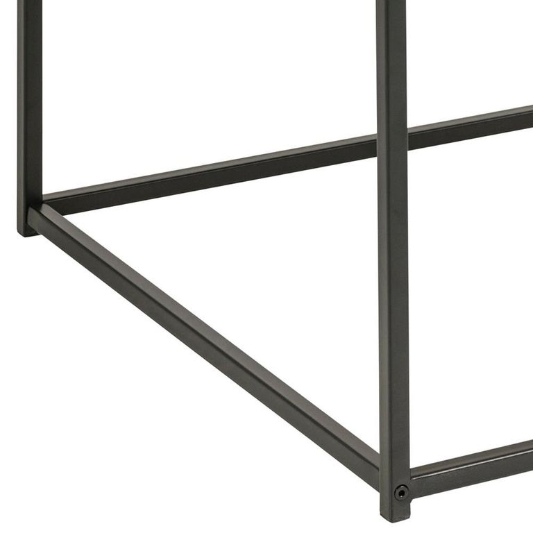 Seaford Coffee Table - Square - Oak and Black Metal