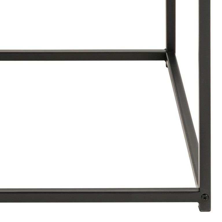 Seaford Coffee Table - Square - Oak and Black Metal