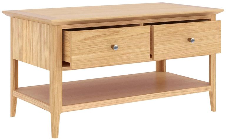 Selene Oak 2 Drawer Coffee Table