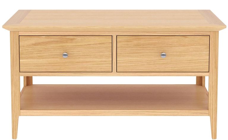 Selene Oak 2 Drawer Coffee Table