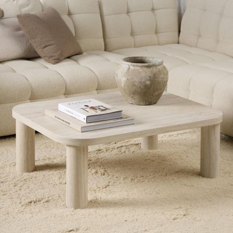 Solano Coffee Table - Travertine Effect