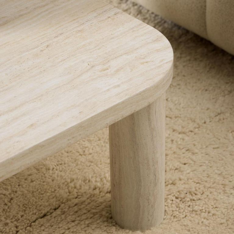 Solano Coffee Table - Travertine Effect