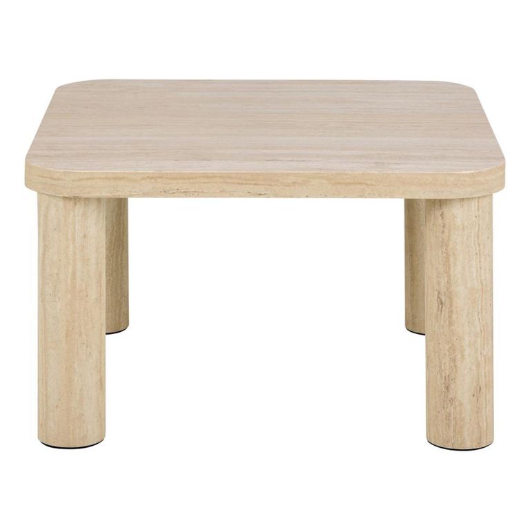 Solano Coffee Table - Square - Travertine Effect