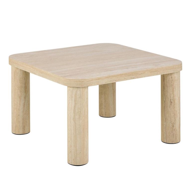 Solano Coffee Table - Square - Travertine Effect