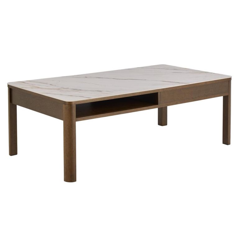 Southampton Coffee Table - 1 Drawer - Ceramic Top - Dark Oak