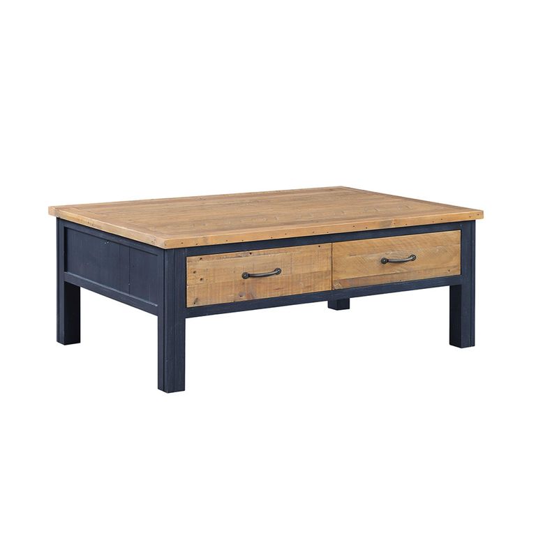 Splash Blue Coffee Table - 4 Drawer