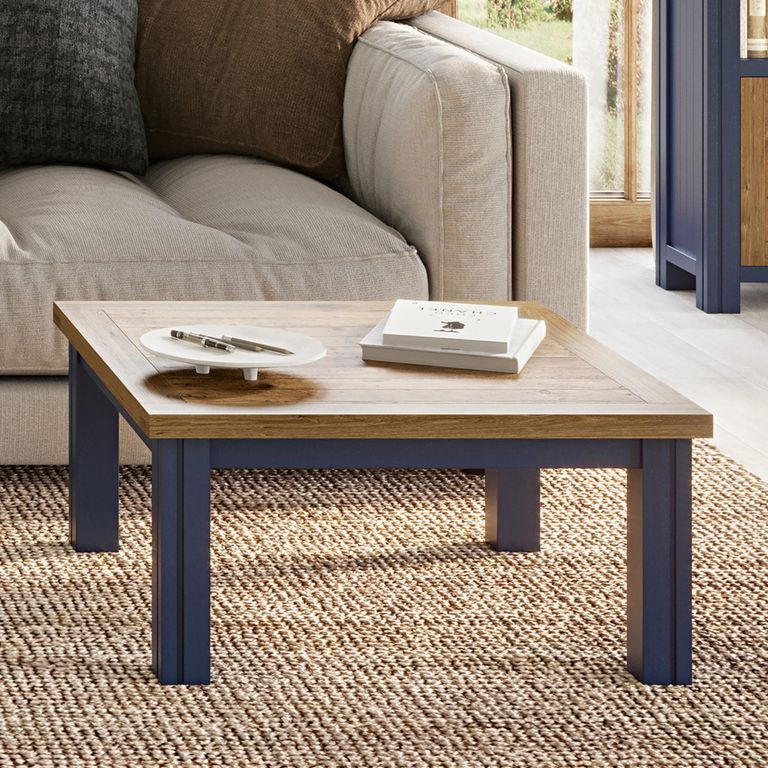 Splash Blue Square Coffee Table - 70cm