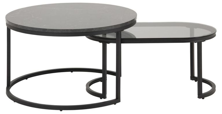 Spiro Coffee Table - Black - Set of 2