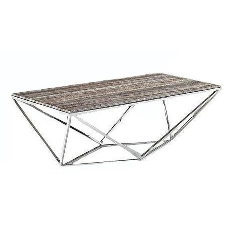 Spyder Coffee Table - Marble and Clear Glass - Variation Available