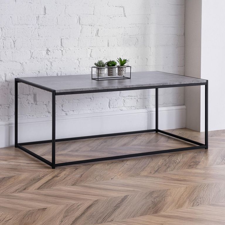 Staten Coffee Table - 110cm - Concrete