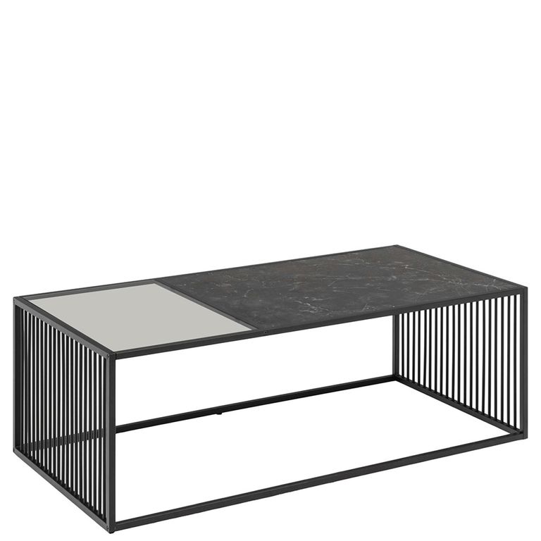 Strington Coffee Table - Black Marble and Glass