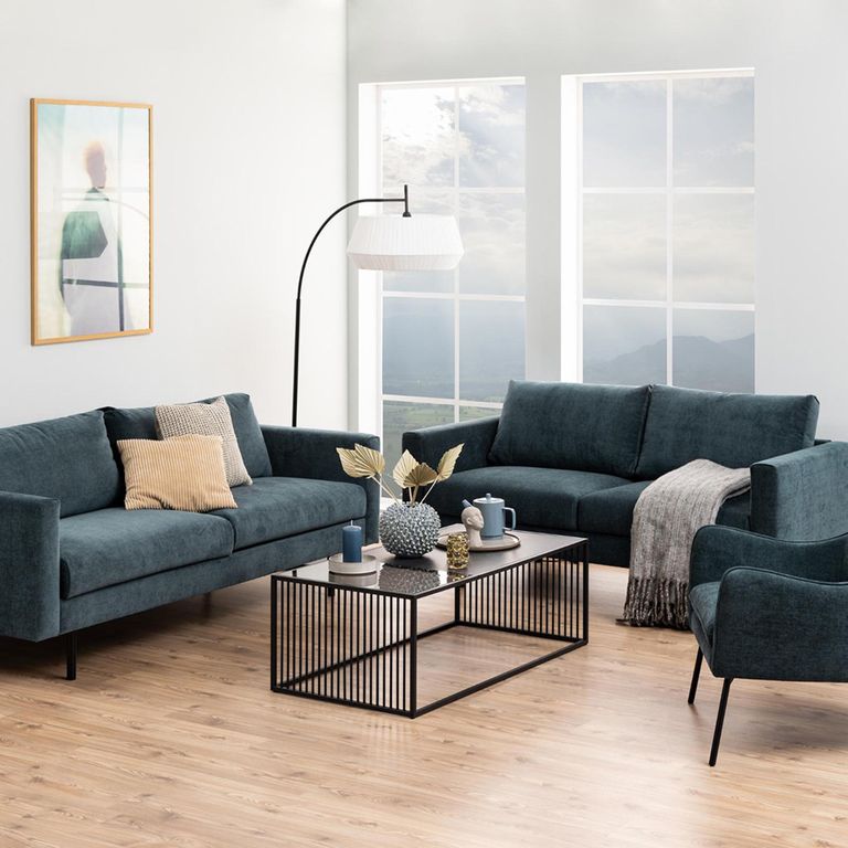 Strington Coffee Table - Black Marble and Glass