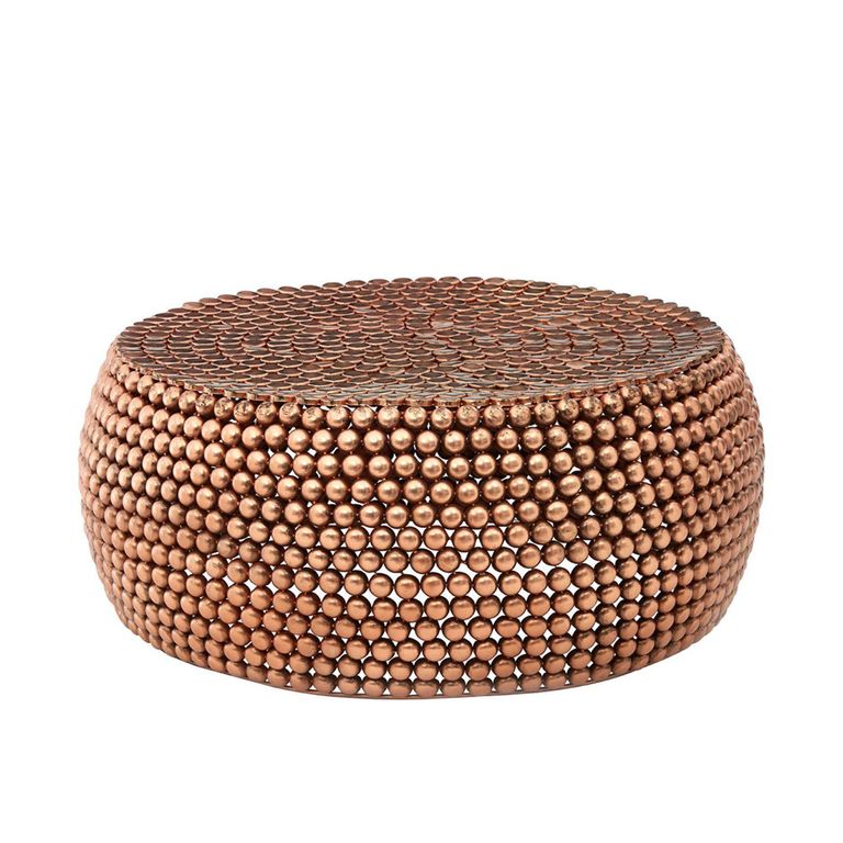 Templar Coffee Table - Round - Copper Beaded