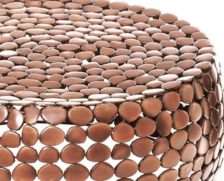 Templar Coffee Table - Round - Copper Pebble