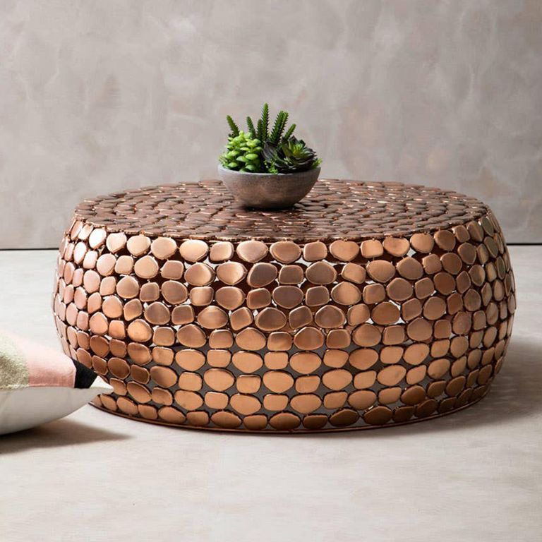Templar Coffee Table - Round - Copper Pebble