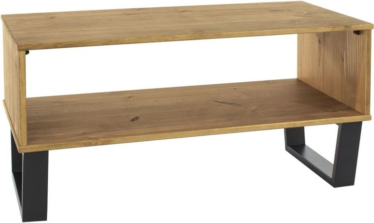 Texas Industrial Style Oak Effect Open Coffee Table