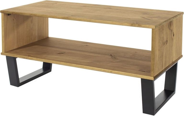 Texas Industrial Style Oak Effect Open Coffee Table
