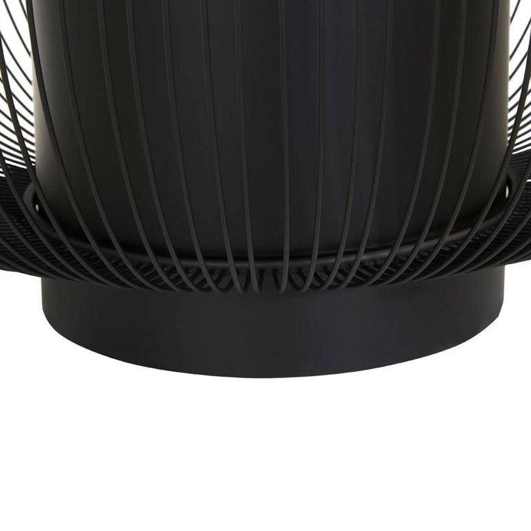 Trento Coffee Table - Round - Black Glass with Wired Design