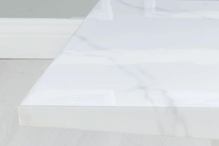 Turin White Marble Square Coffee Table
