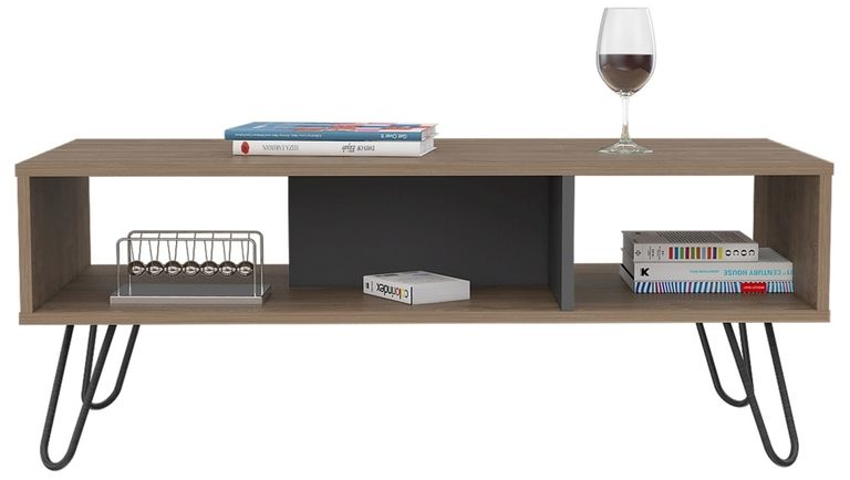 Vegas Grey Coffee Table with Hairpin Legs