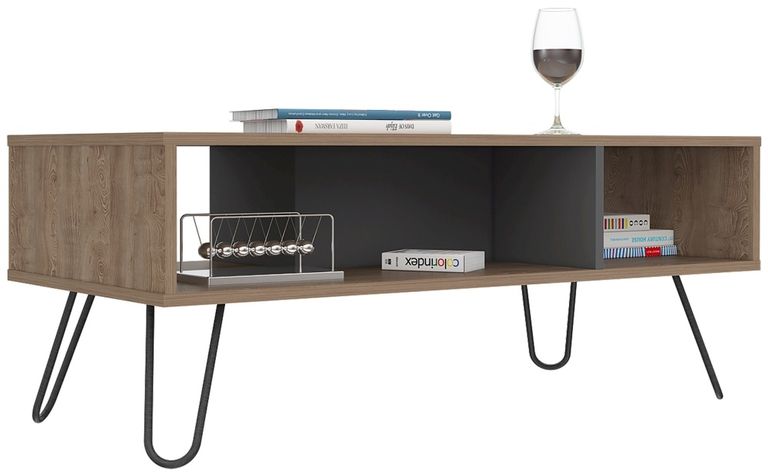 Vegas Grey Coffee Table with Hairpin Legs