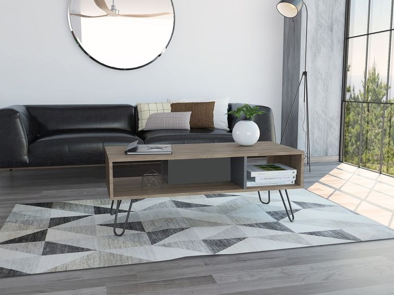 Vegas Grey Coffee Table with Hairpin Legs